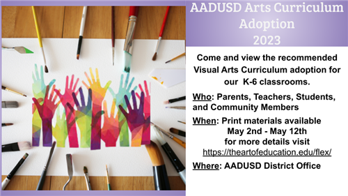 Arts Curriculum Adoption 2023